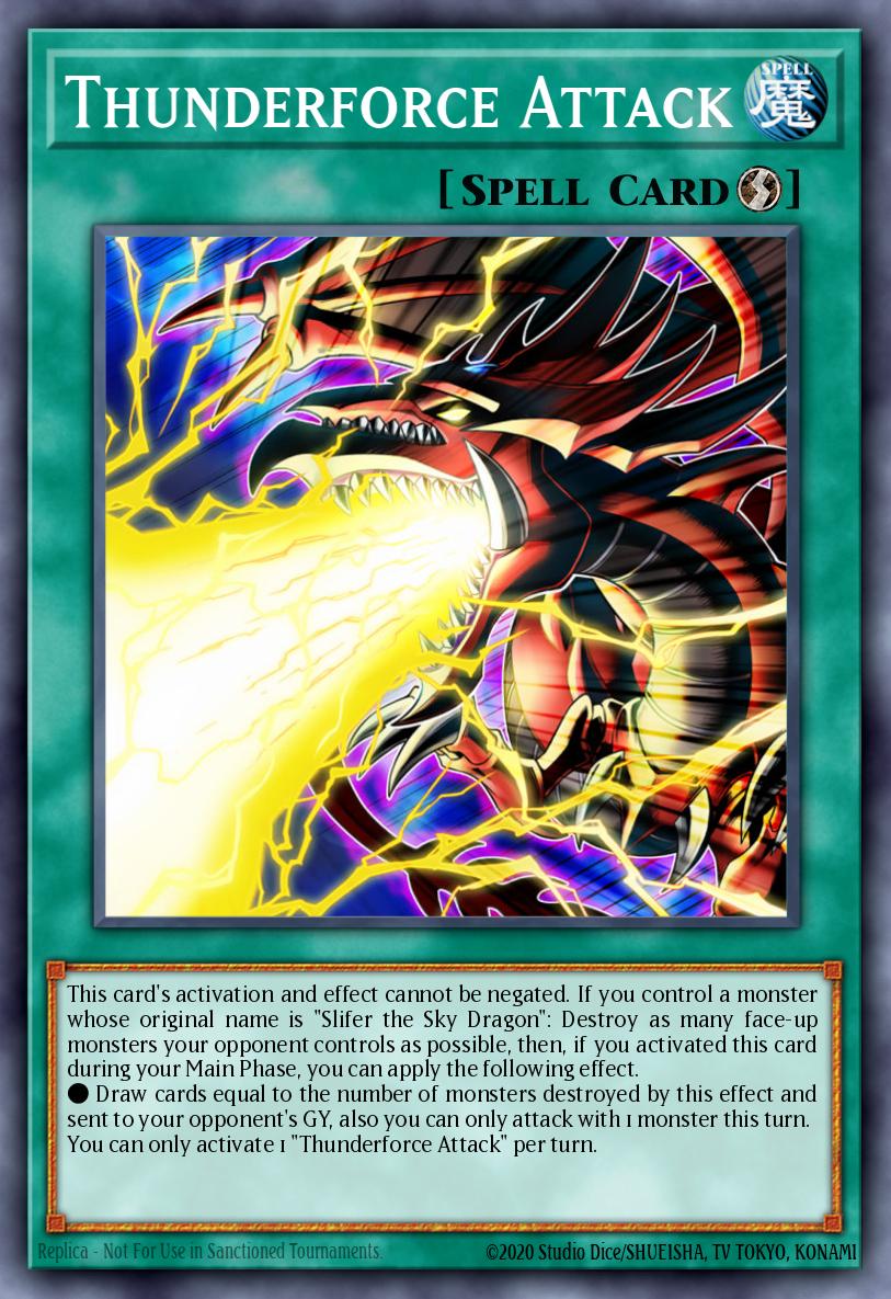 Thunderforce Attack #EGS1-EN003 – Egyptian God Deck: Slifer the Sky Dragon card
